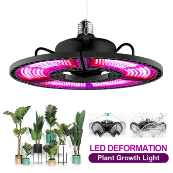 Светильник для выращивания складной светильник для растений, теплица, водонепроницаемый светильник для посадки рассады, УФ-лампа для растений E27, красный и синий спектр, светодиодный завод