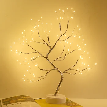 Светодиодный ночник Атмосфера Рождественская елка Ночник для детской спальни Домашний декор USB / батарея Сказочная настольная лампа Праздничное освещение