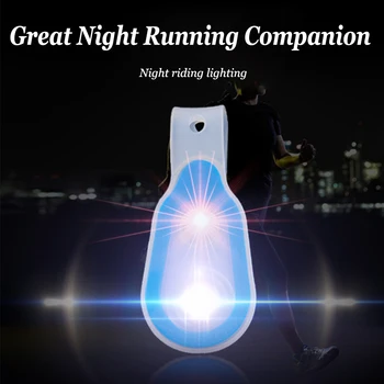 Светодиодный фонарик для бега на открытом воздухе, многофункциональная сигнальная лампа, ночник для бега, Зажим для громкой связи на магните для одежды, ночник