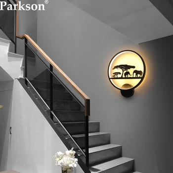 Современный светодиодный настенный светильник с круглым кольцом 15 Вт 85 В-265 В, настенный светильник с круглым кольцом, Внутреннее настенное освещение для гостиной, настенный декор для спальни, ночник