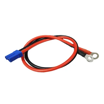 Соединительный кабель автомобильного аккумулятора из чистой меди 10AWG, 5,3 мм2, 8,3 мм, медный наконечник O-образного типа к штекеру EC5