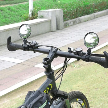 Универсальное велосипедное зеркало заднего вида, Регулируемый широкоугольный велосипедный руль, выпуклые зеркала заднего вида для MTB дорожных велосипедов, аксессуары