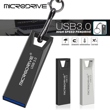 Флэш-накопитель USB 3.0 Металлический мини-накопитель 16 ГБ 32 ГБ 64 ГБ 128 ГБ USB-накопитель cle usb-накопитель для ключей USB Flash