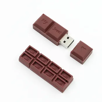 Шоколадный USB Флэш-Накопитель 16 ГБ 64 ГБ 32 ГБ 4 ГБ 8 ГБ Мультяшная Флешка Флэш-память Pen Drive Stick Memory Stick Модный Подарок Милый