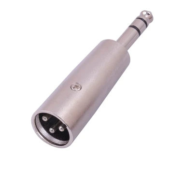 Штекер 1/4 дюйма 6,35 мм к штекеру 3-контактный адаптер, разъем для стереоразъема, Прямая поставка